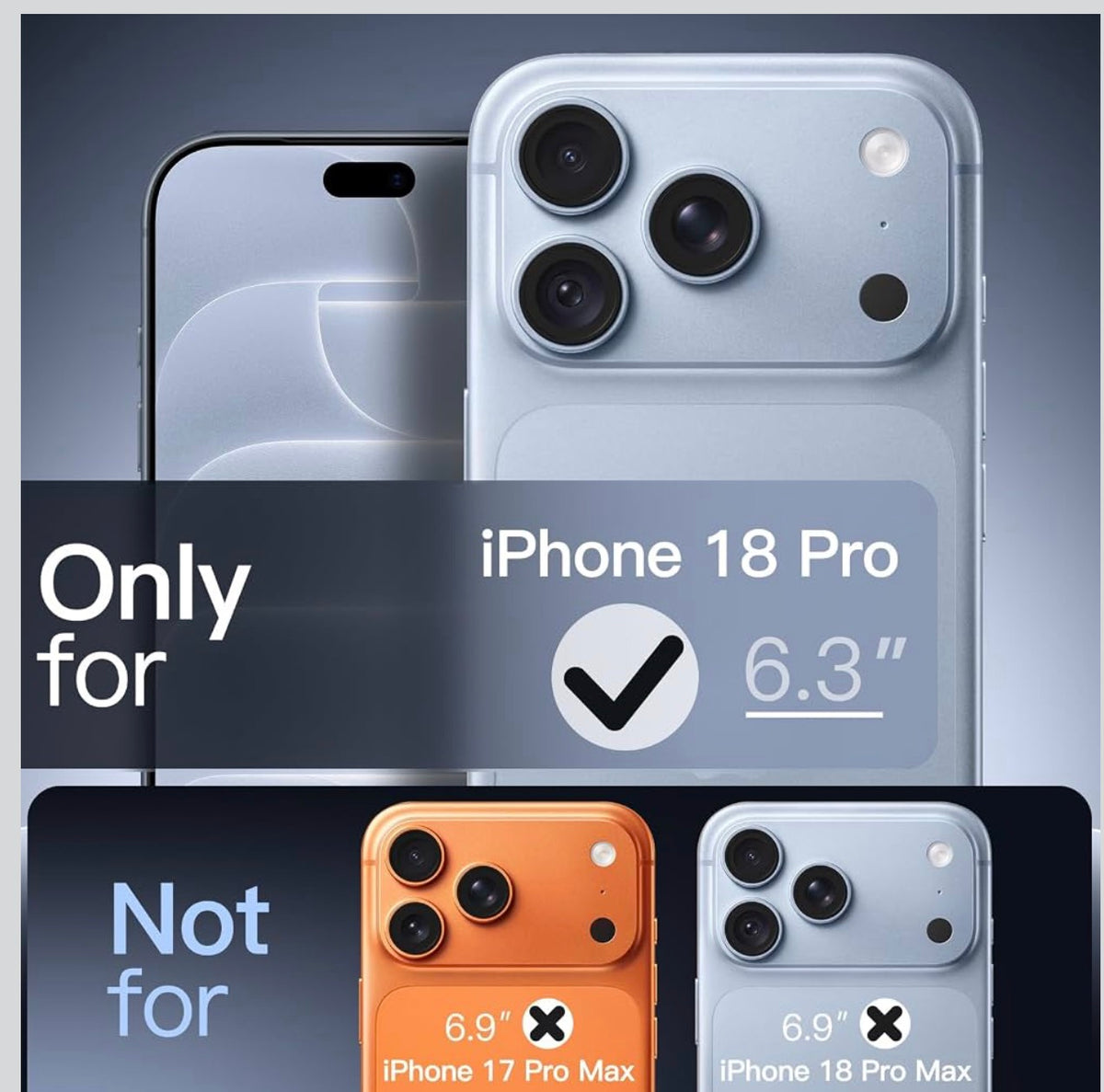 Silicone/Leather Case Exclusively Designed for iPhone 18 Pro (6.3 Inch)