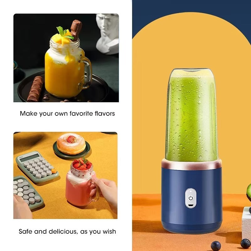 Portable USB Rechargeable Mini Blender - Six Blades