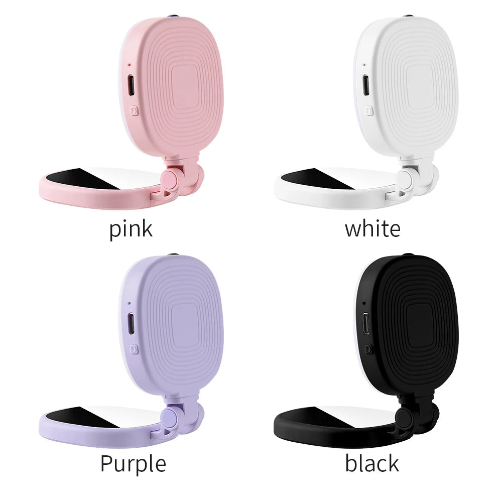 Magnetic LED Selfie Light with Mirror