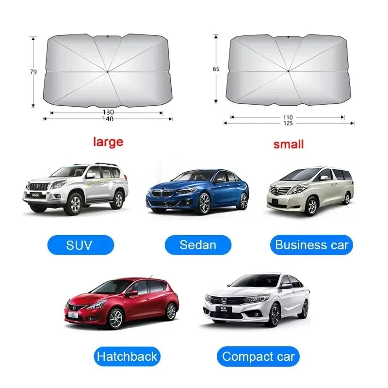 Foldable Car Windshield Sun Shade Umbrella