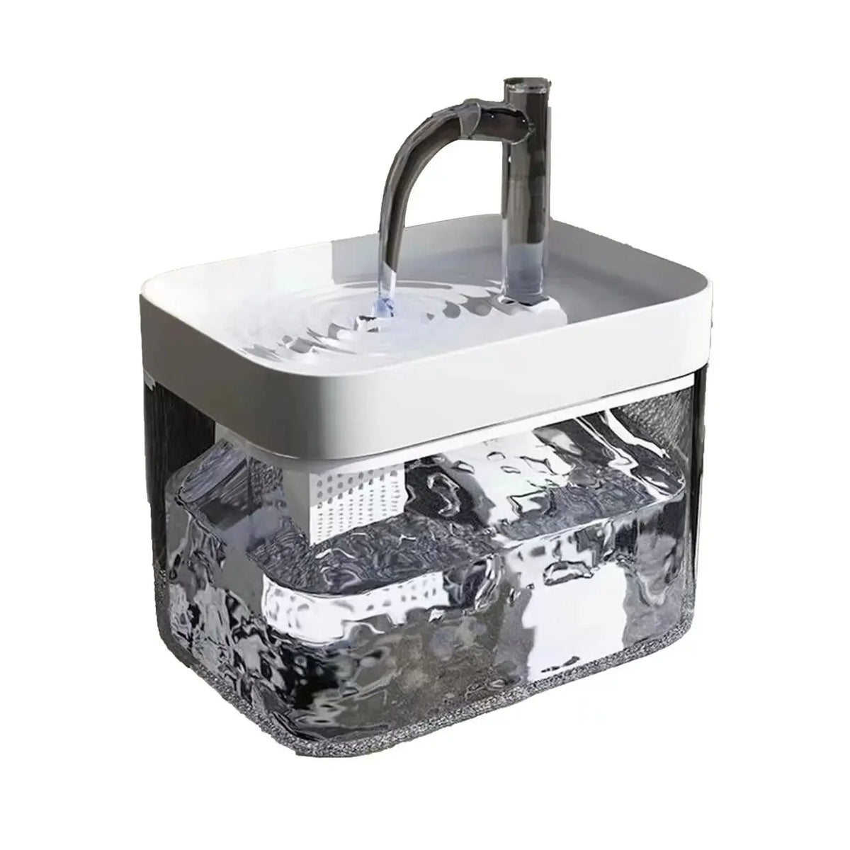 Transparent Pet Water Fountain – 1.5L