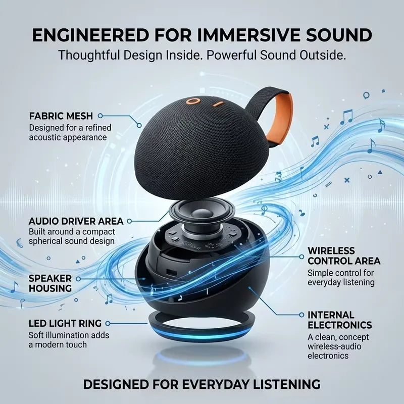 50W Spherical RGB Bluetooth Party Speaker