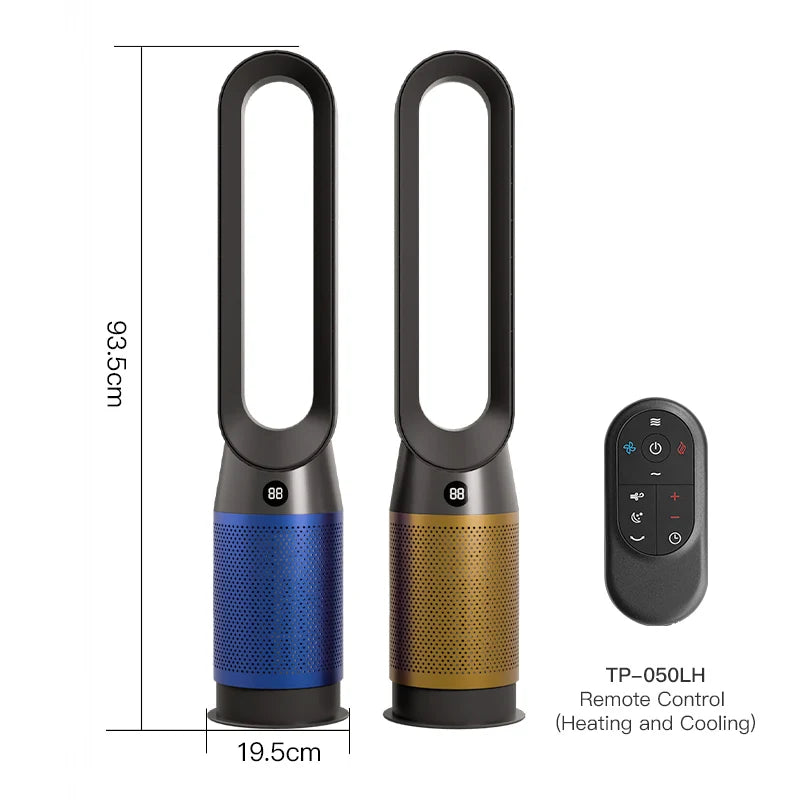 3-in-1 Bladeless Tower Fan: Cooler, Heater & Purifier
