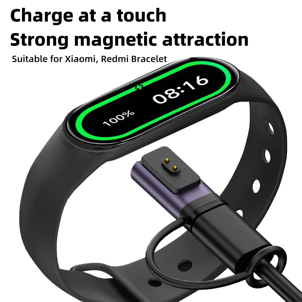 Type C Charging Adapter for Xiaomi Band 10/9/8 Redmi Watch 5/4 Portable USB C Charging Converter Plug