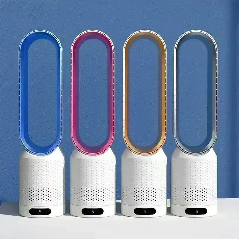 Smart Bladeless Tower Fan with Remote – 8 Speeds