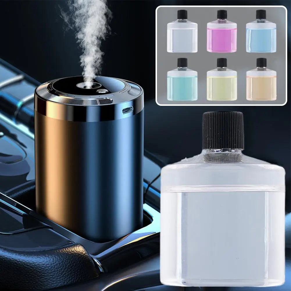 Smart Car Air Freshener With LED Light Adjustable Mist Volume USB Rechargeable Vehicle Aroma Humidifier For Car Interior