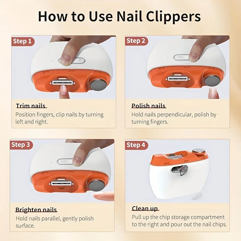 Smart Electric Nail Trimmer Automatic Polished Armor Trim Nail Clipper Smart Home Suitable for Children Nail Trimming