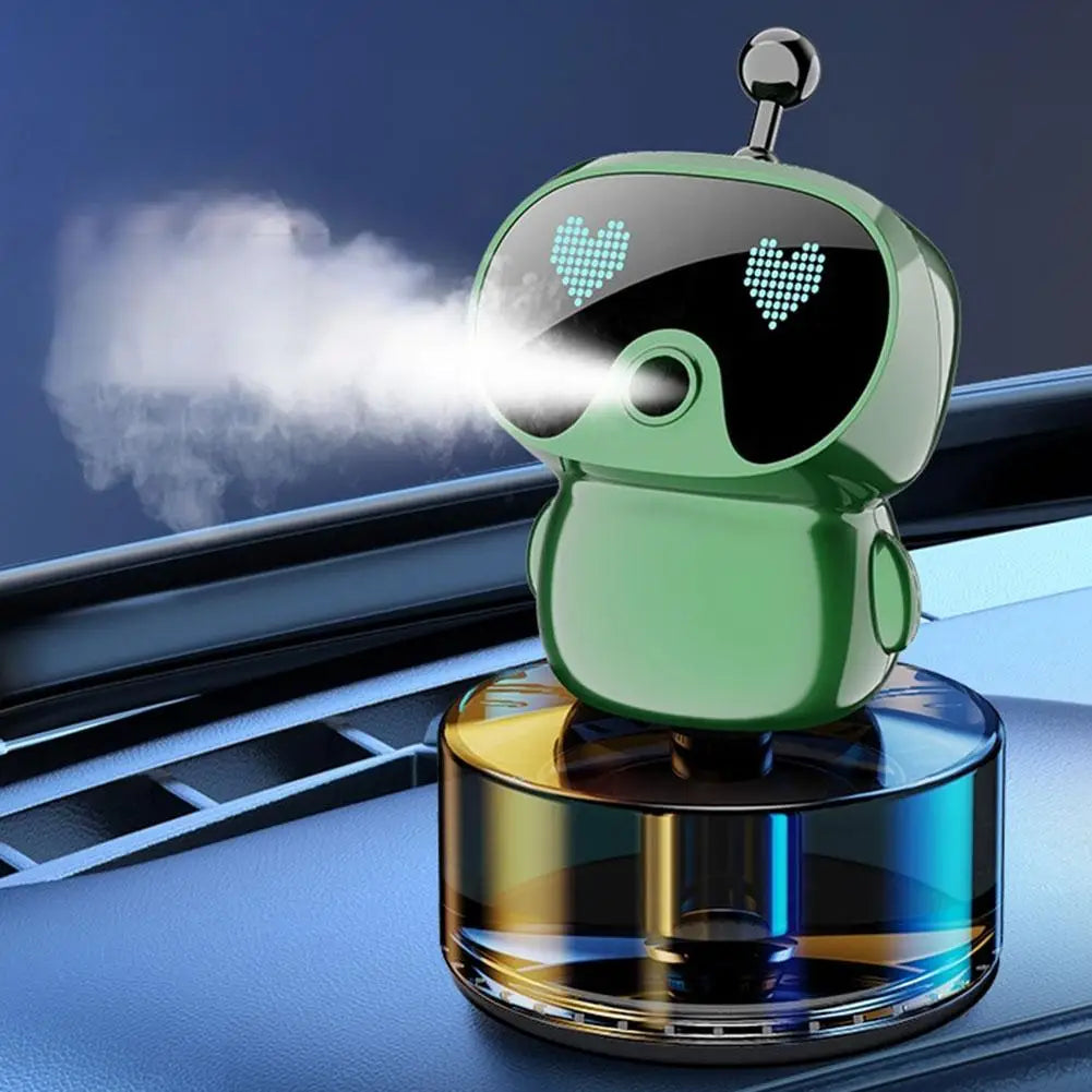 Smart Car Air Freshener AI Rechargeable Car Aroma Diffuser Smart eyes 4 Levels of Adjustable Intelligent Car Diffuser Gift