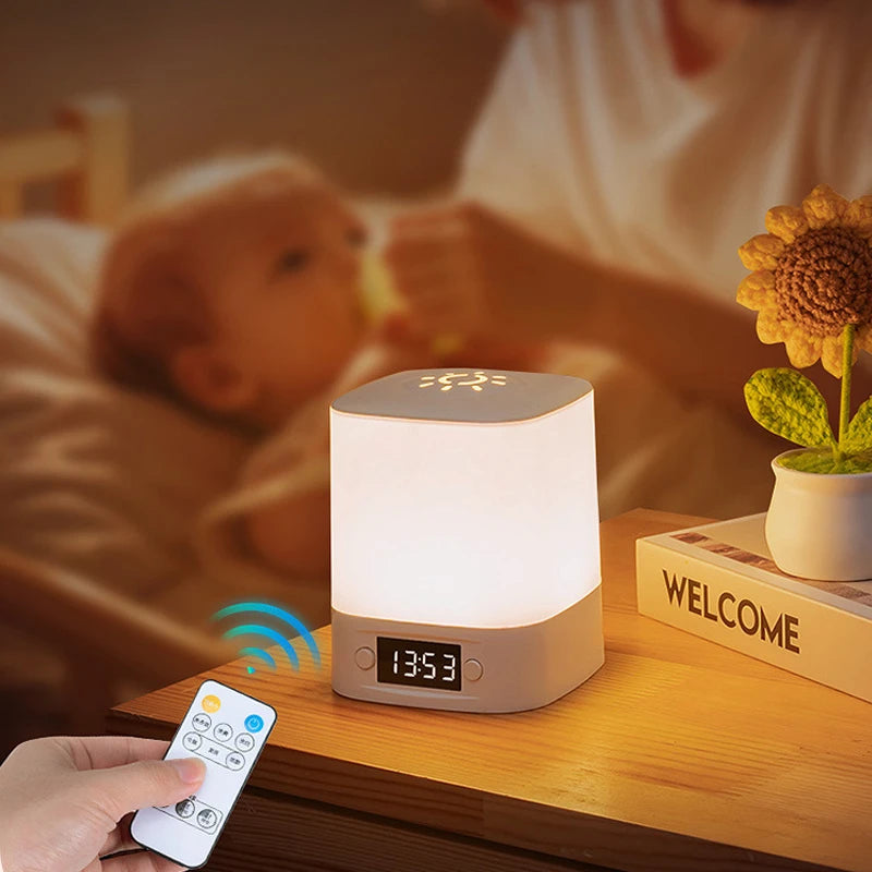 LED Night Light with Clock – Rechargeable