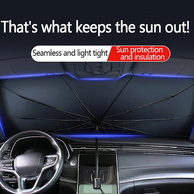 Car Sun Shade Umbrella – Silver