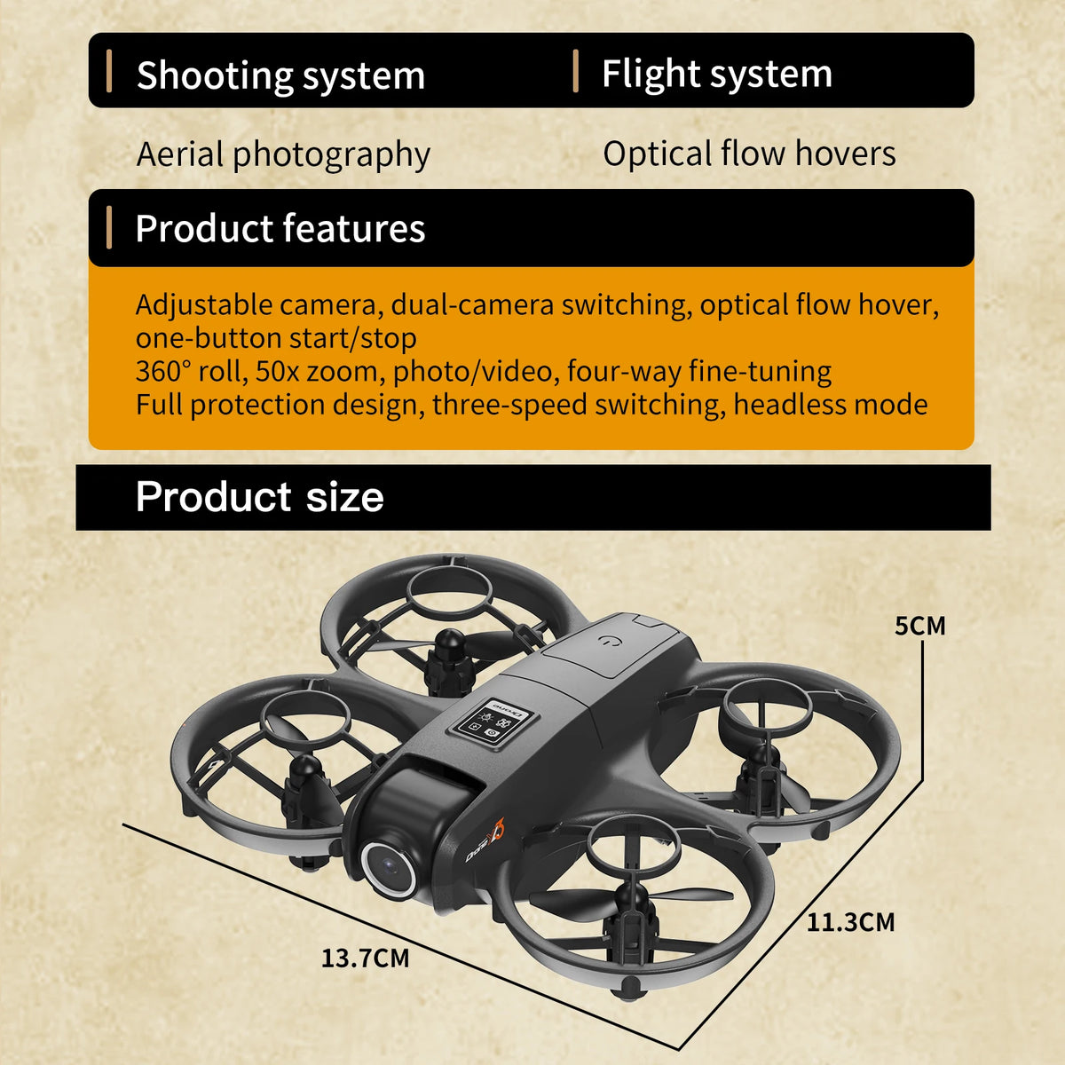 LY3 Drone with Dual Camera & 50X Zoom