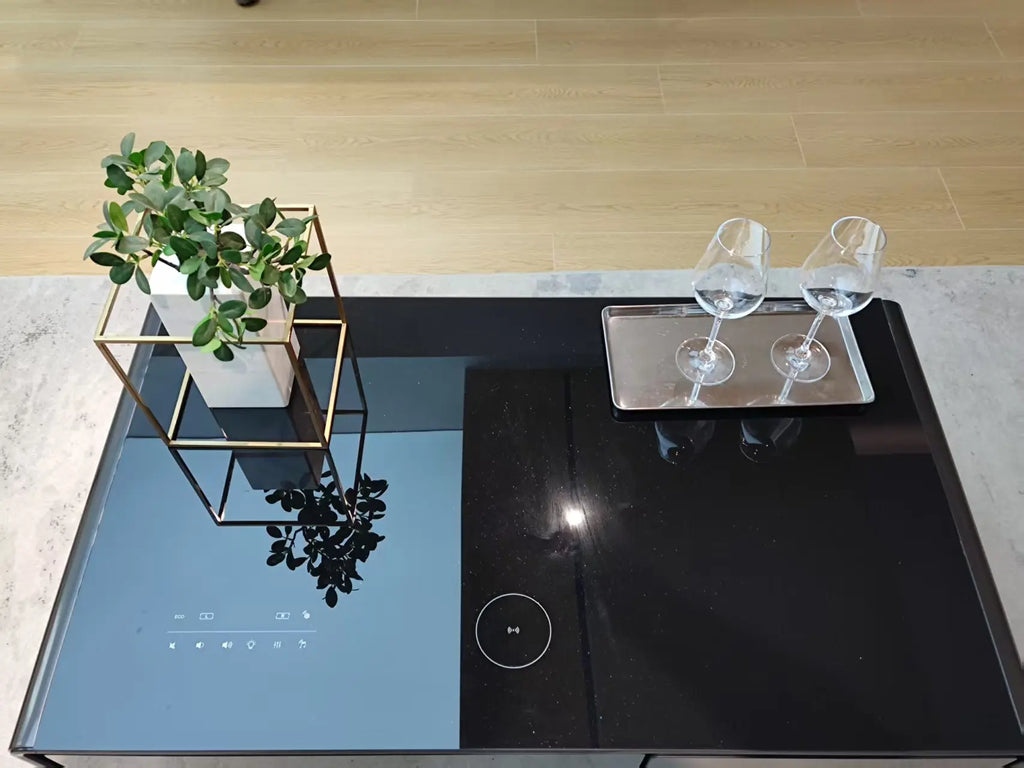 Smart Coffee Table with Built-in Fridge & Wireless Charging