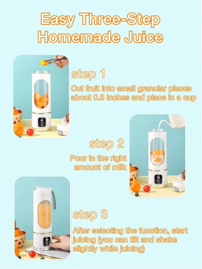 Mini Blender with Digital Display – 12 Blades