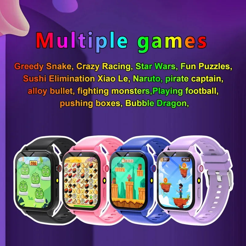 Smartwatch Children's Games Watch 1.83 Inch Display Screen Sleep Monitor Camera Alarm Clock Kids Bracelet for Boys Girls Gifts