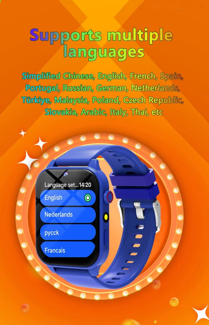 Smartwatch Children's Games Watch 1.83 Inch Display Screen Sleep Monitor Camera Alarm Clock Kids Bracelet for Boys Girls Gifts