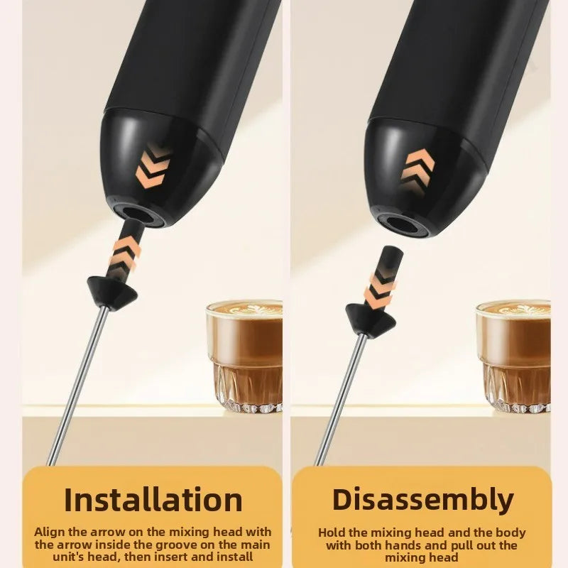 2-in-1 Rechargeable Milk Frother & Mini Whisk