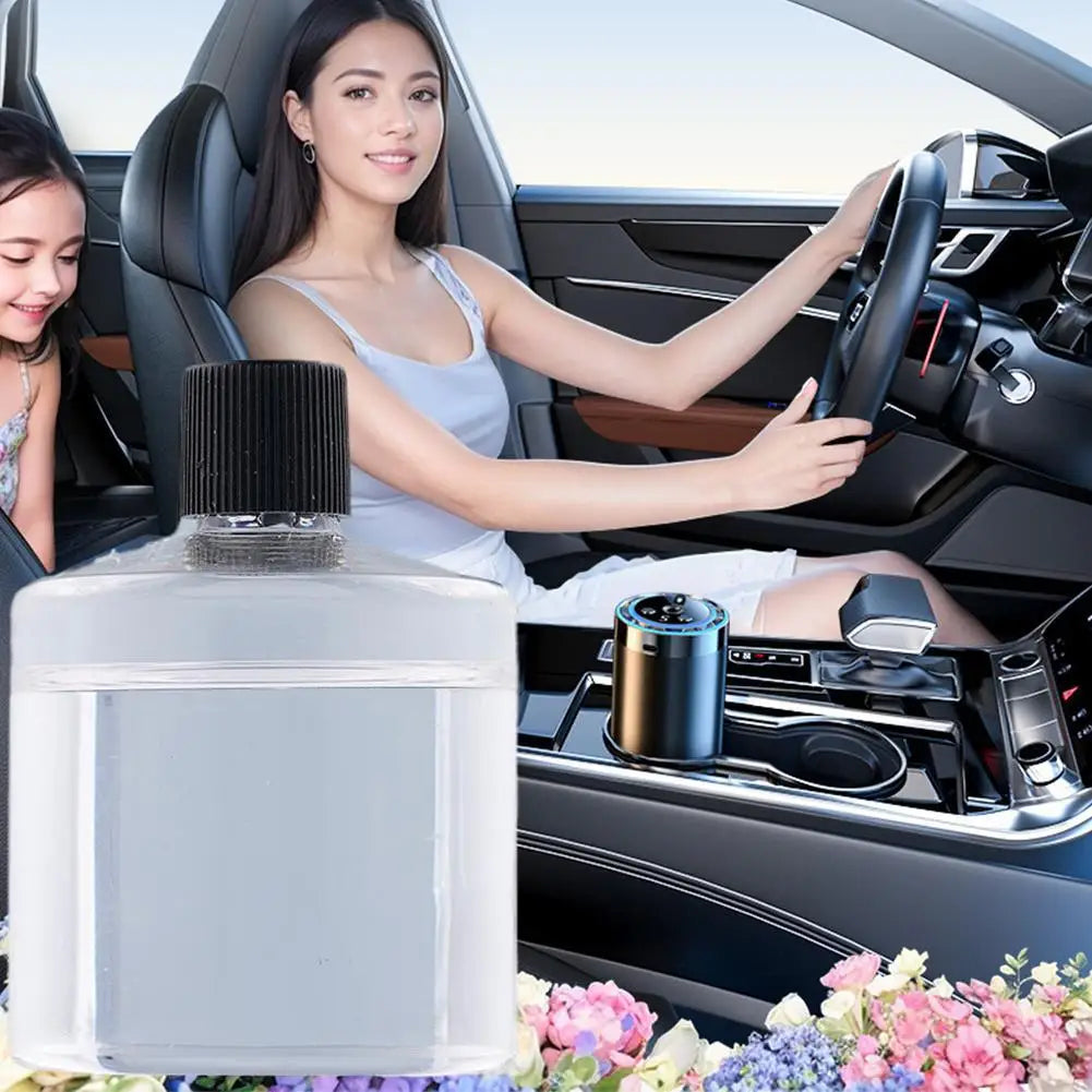 Smart Car Air Freshener With LED Light Adjustable Mist Volume USB Rechargeable Vehicle Aroma Humidifier For Car Interior