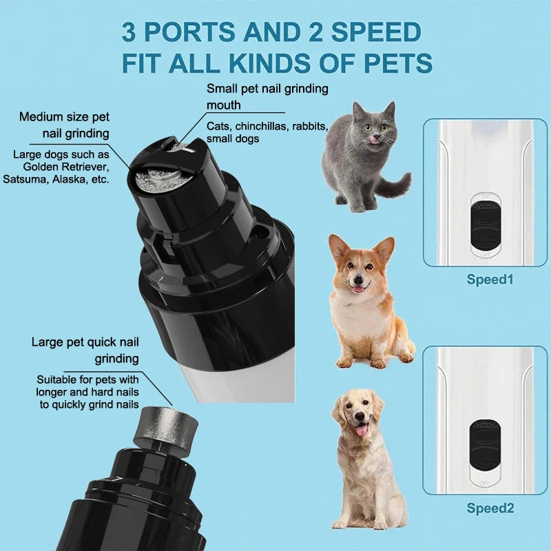 Silent Rechargeable Pet Nail Grinder