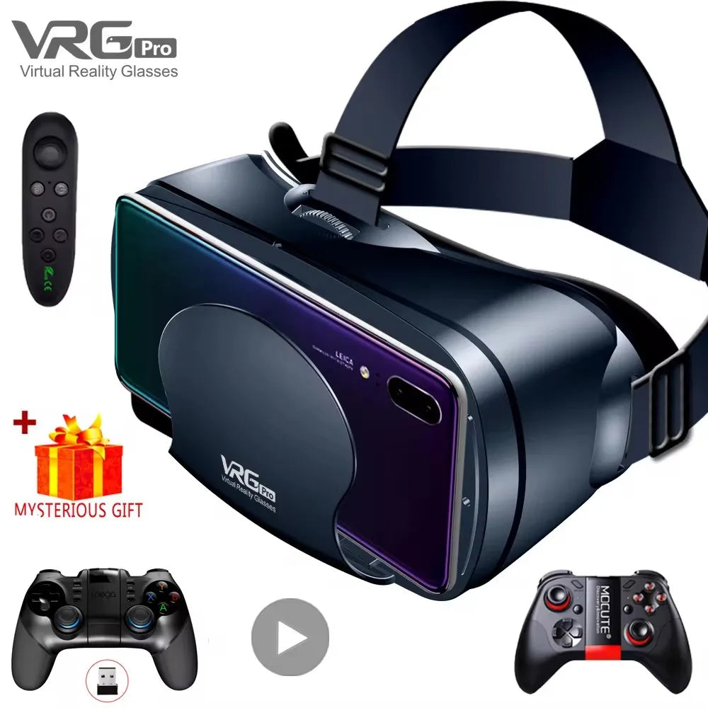 3D VR Headset for Phones – Headphone & Remote Bundles