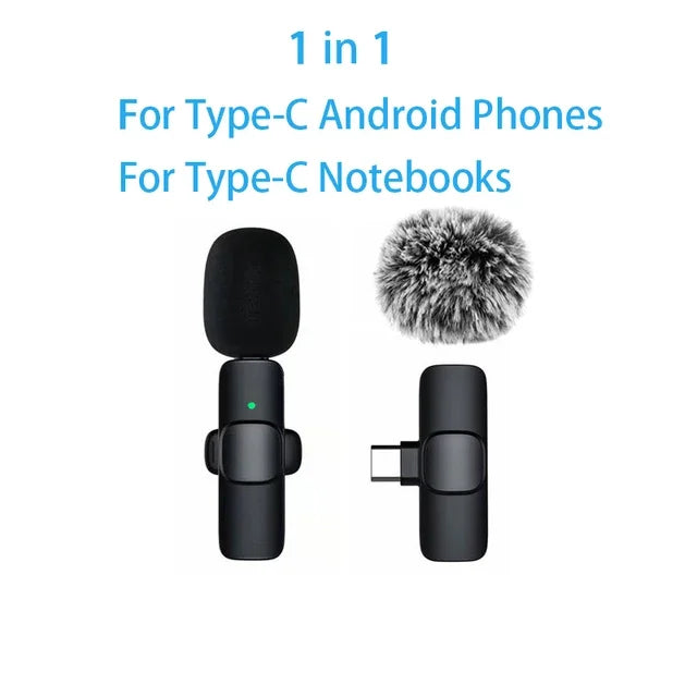 Mini Wireless Lapel Microphone for iPhone, iPad & Android