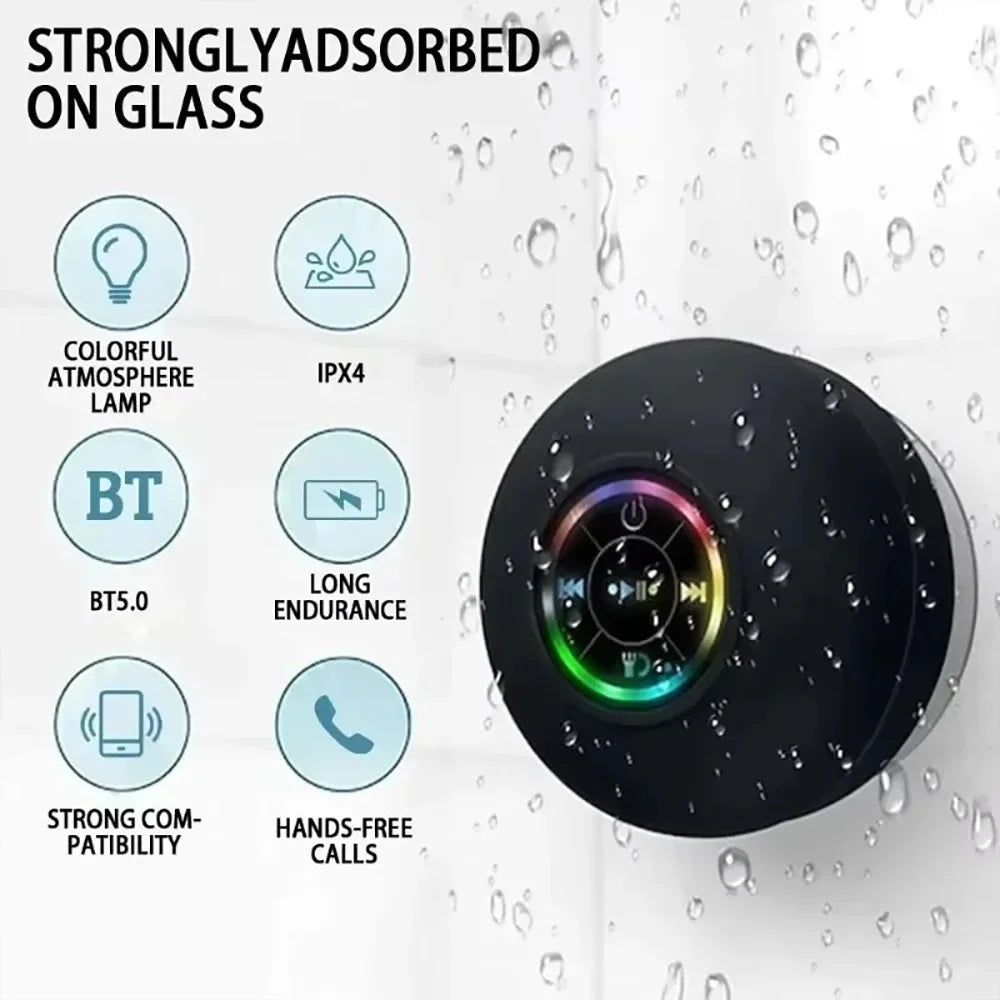 Mini Suction Cup Bluetooth Speaker – IPX4 Waterproof