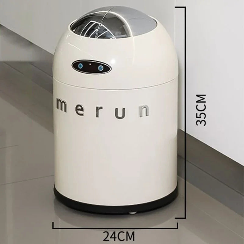 Smart Trash Can Stainless Steel Automatic Sensor Litter Bins Kitchen Bedroom Trash Cans Living Room Garbage Can Toilet Rubbish