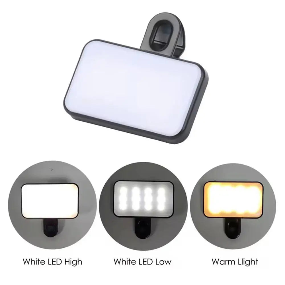 Clip-On LED Selfie Light for Phone & Laptop