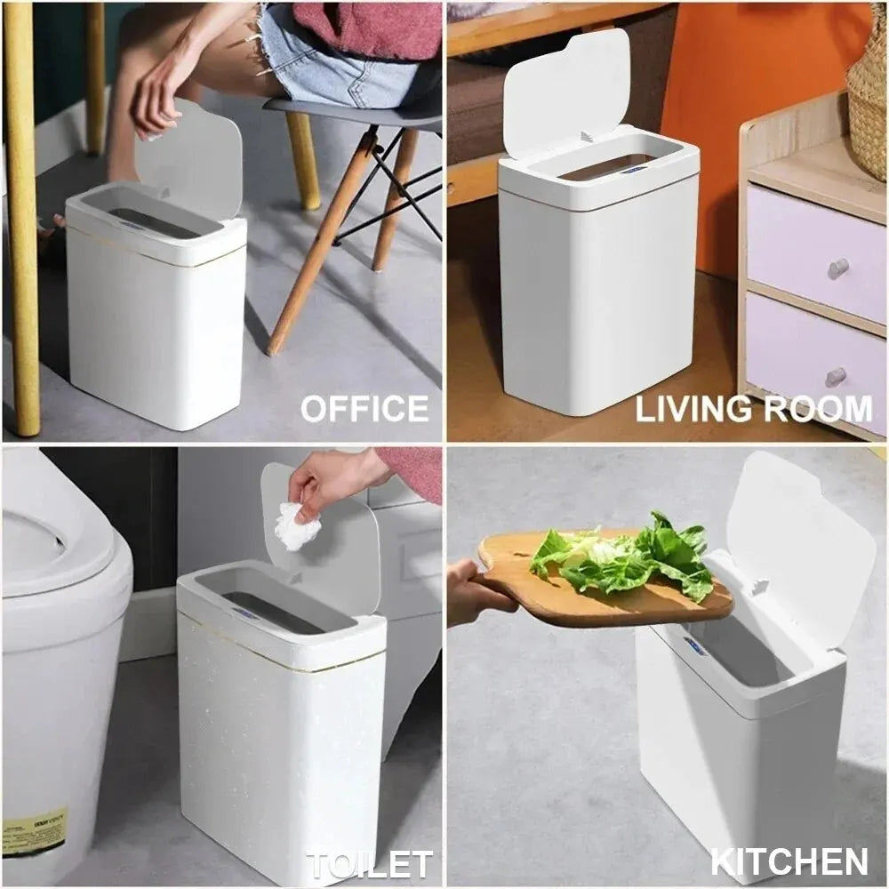 Touchless Smart Bathroom Trash Can – 15L