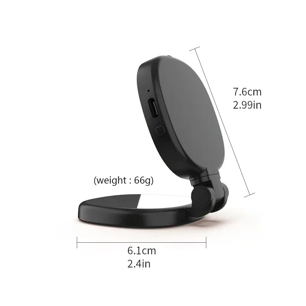 Magnetic LED Selfie Light with Mirror