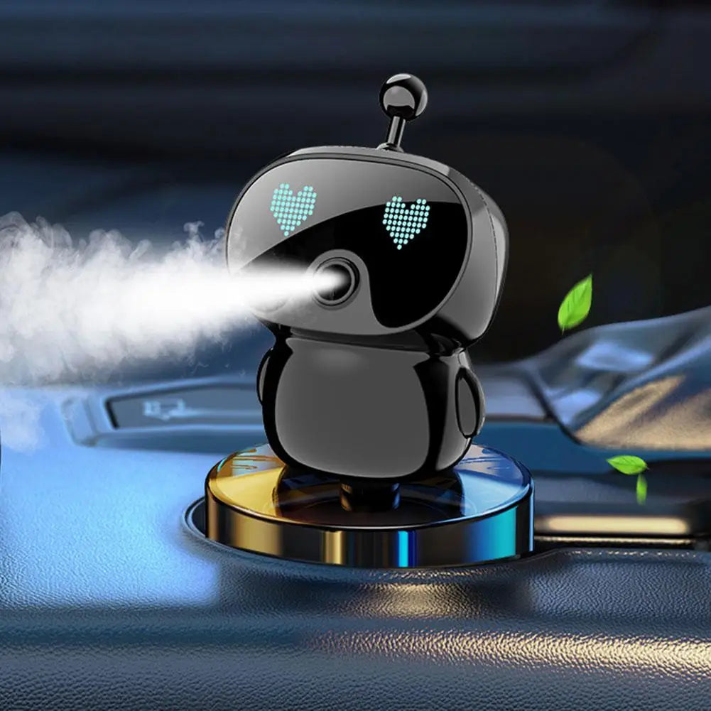 Smart Car Air Freshener AI Rechargeable Car Aroma Diffuser Smart eyes 4 Levels of Adjustable Intelligent Car Diffuser Gift
