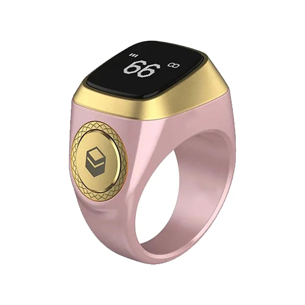 Qibla Smart Zikr Ring – Digital Tasbih with Prayer Reminders