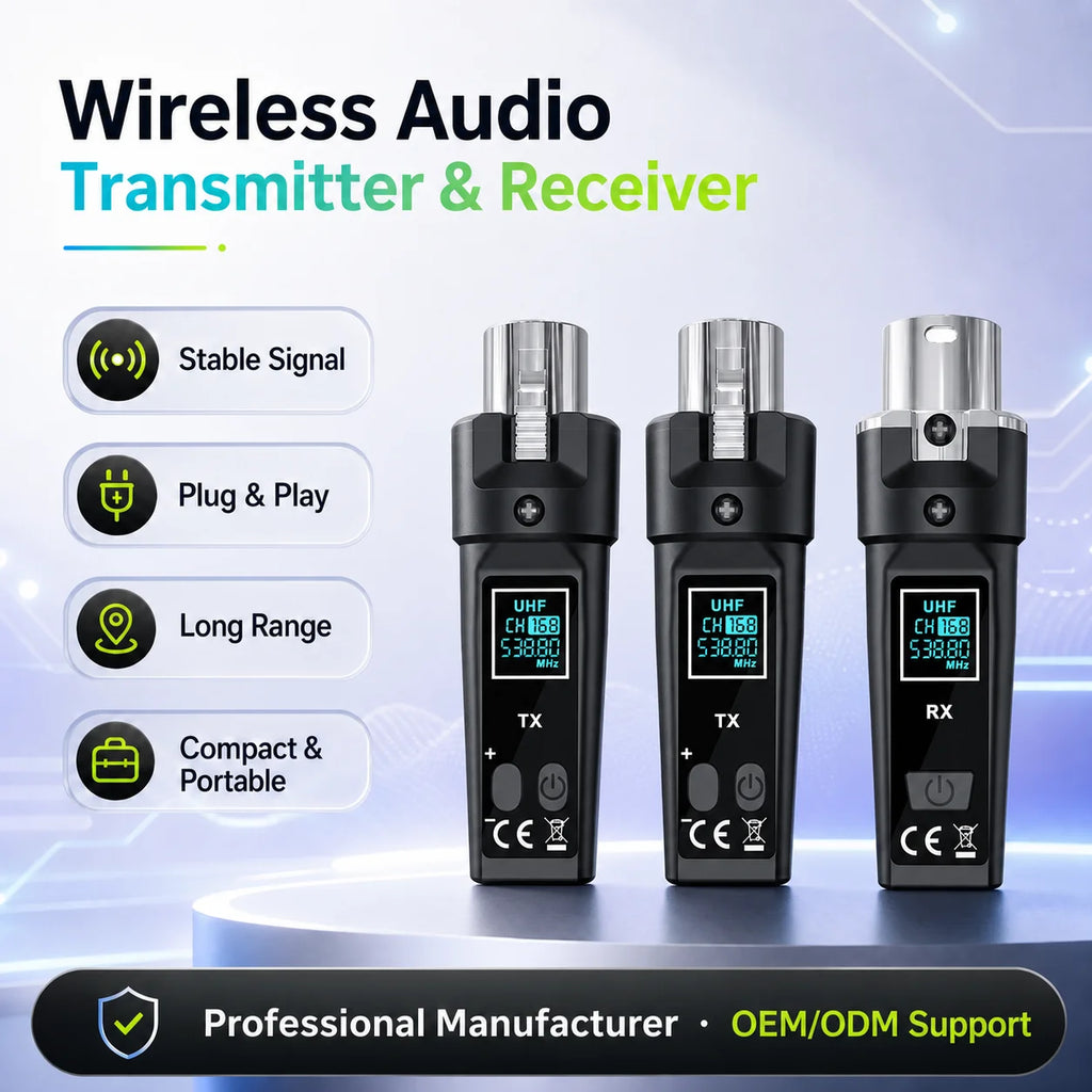 2.4G Audio Connection Adapter Set Compatible For Dynamic Mic Guitar Audio Mixer PA System Stage Audio Accessory