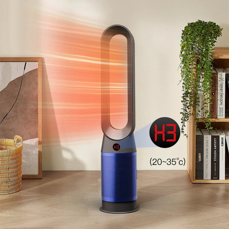 3-in-1 Bladeless Tower Fan: Cooler, Heater & Purifier