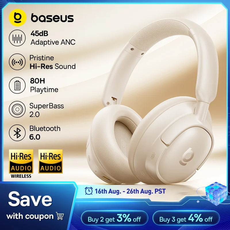 Baseus Bass EH10 Noise-Cancelling Wireless Headphones