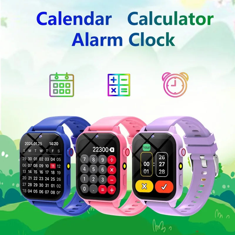 Smartwatch Children's Games Watch 1.83 Inch Display Screen Sleep Monitor Camera Alarm Clock Kids Bracelet for Boys Girls Gifts