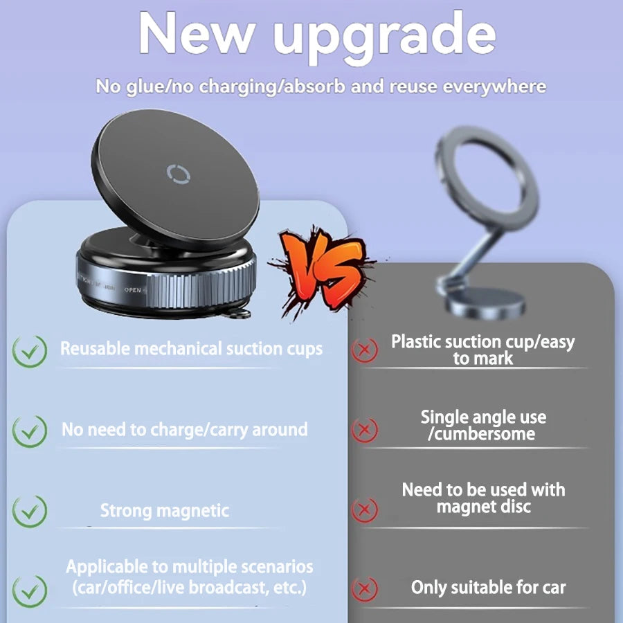 MagSafe Vacuum Suction Car Phone Mount
