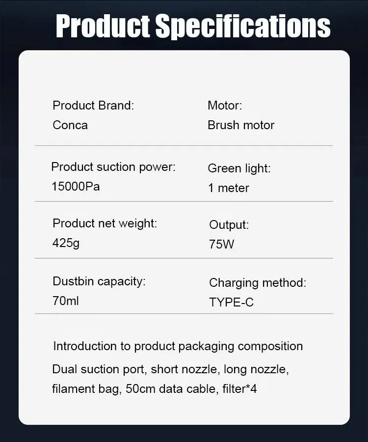 Car Smart 5in1 Portable Super Mini Wireless Handheld Vacuum Cleaner. 5in1 Smart Portable Car Vacuum Cleaner