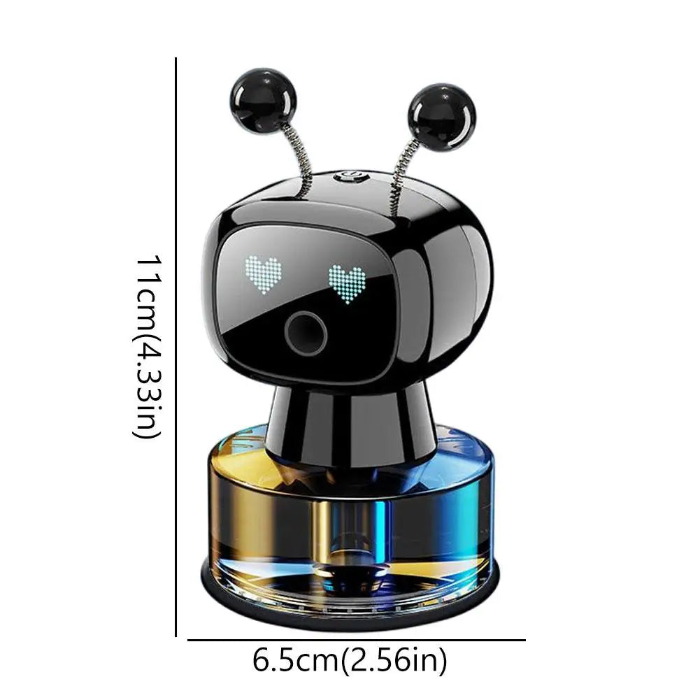 Smart Car Air Freshener AI Rechargeable Car Aroma Diffuser Smart eyes 4 Levels of Adjustable Intelligent Car Diffuser Gift