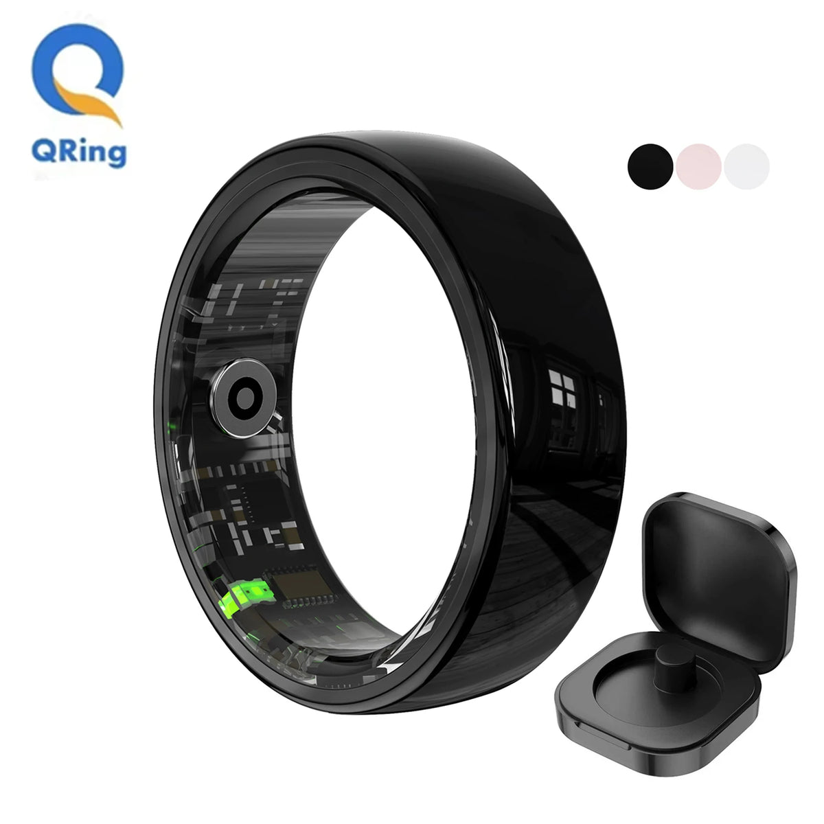 Smart Ring For Men Women With Charging Case,Couple Space Interaction,Health and Sleep Monitor,Multi Sport Mode,5ATM Waterproof