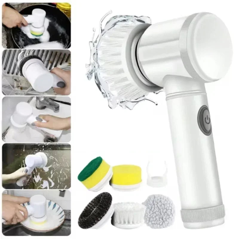 5-in-1 Electric Spin Scrubber for Bathroom