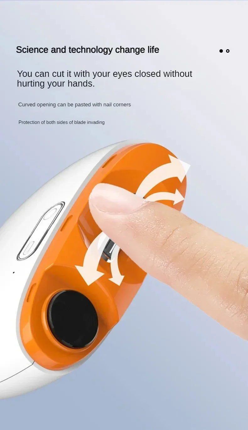 Smart Electric Nail Trimmer Automatic Polished Armor Trim Nail Clipper Smart Home Suitable for Children Nail Trimming