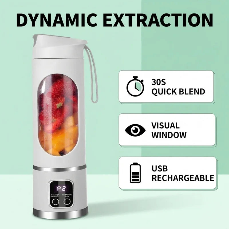 Mini Blender with Digital Display – 12 Blades