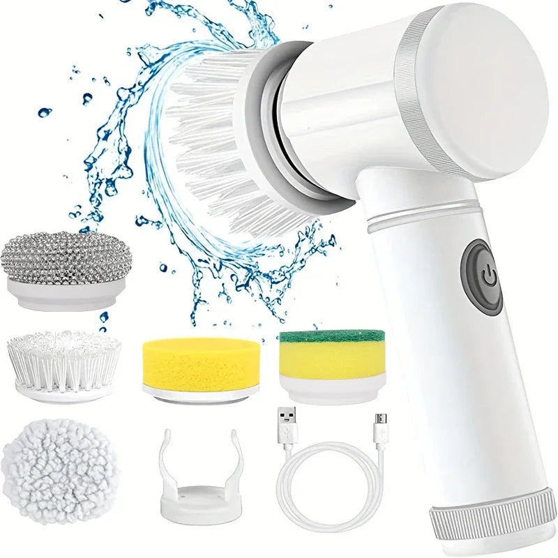 5-in-1 Electric Spin Scrubber for Bathroom
