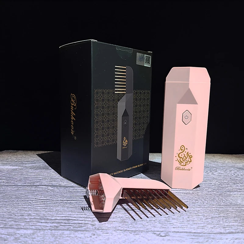 Electric Bakhoor Burner with Hair Comb Set