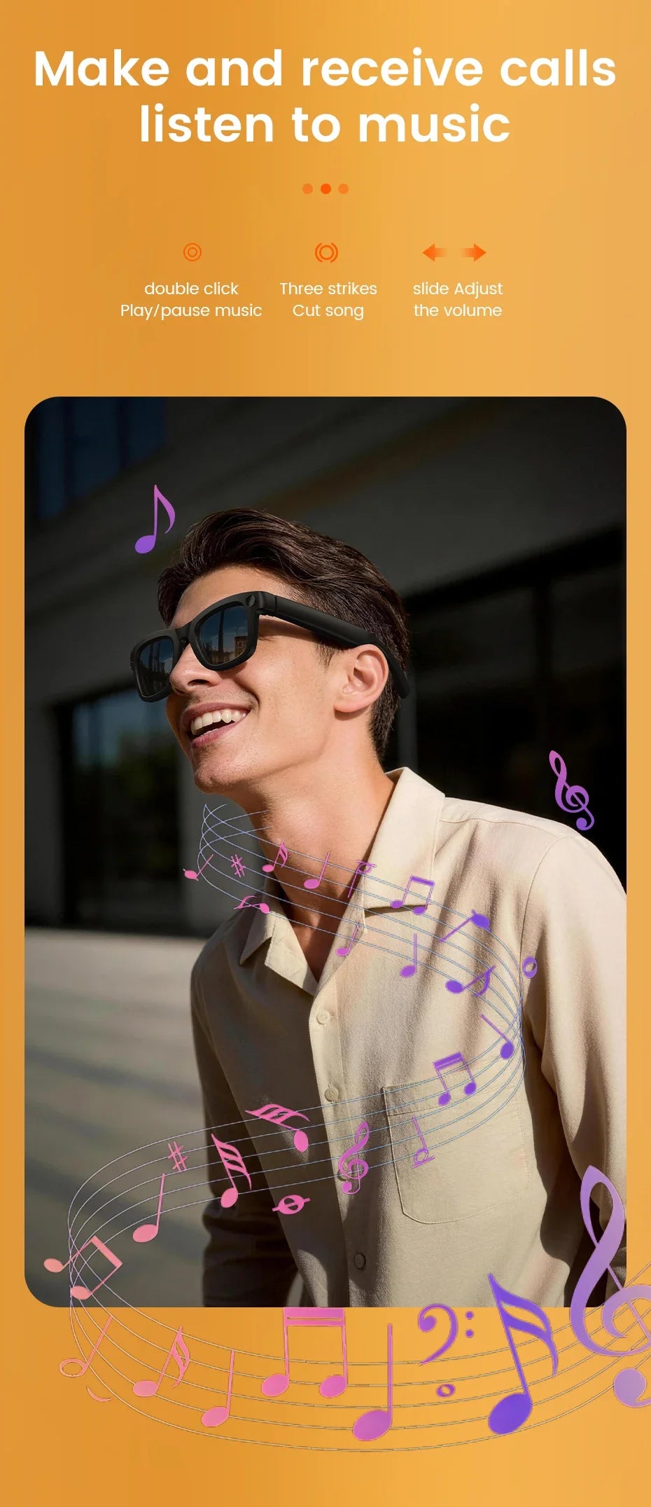 Smart Glasses 800W HD Camera AI Recognition Translation EIS Anti Shake Video Recording Bluetooth Audio Smart Eyewear Men Women