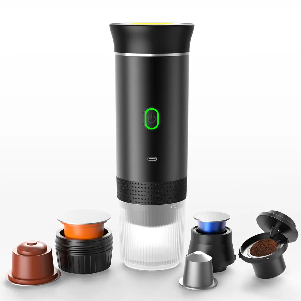 3-in-1 Portable Espresso Machine – Capsule & Powder
