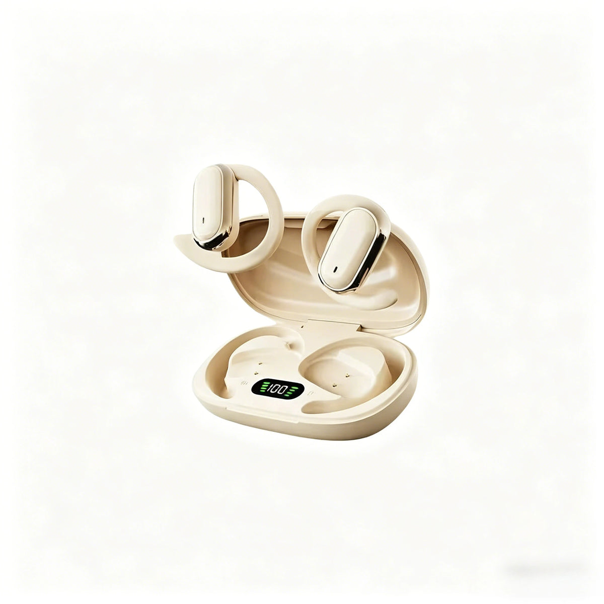 Open-Ear Hook Earbuds with LED Display