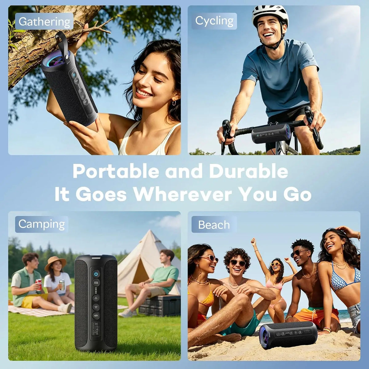 Ortizan 40W Outdoor Bluetooth Speaker – IPX7 Waterproof