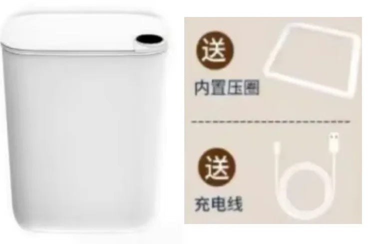 Smart Sensor Automatic Trash Can with Display Screen Type-C Charging Induction Waste Bin for Kitchen Bathroom Bedroom Smart Home