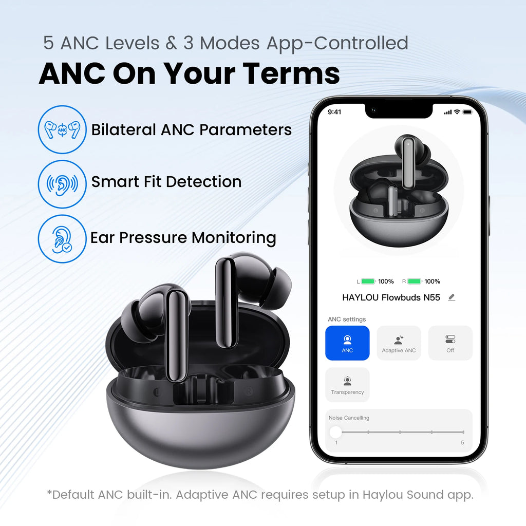 HAYLOU N55 ANC Wireless Earbuds – LDAC Hi-Res